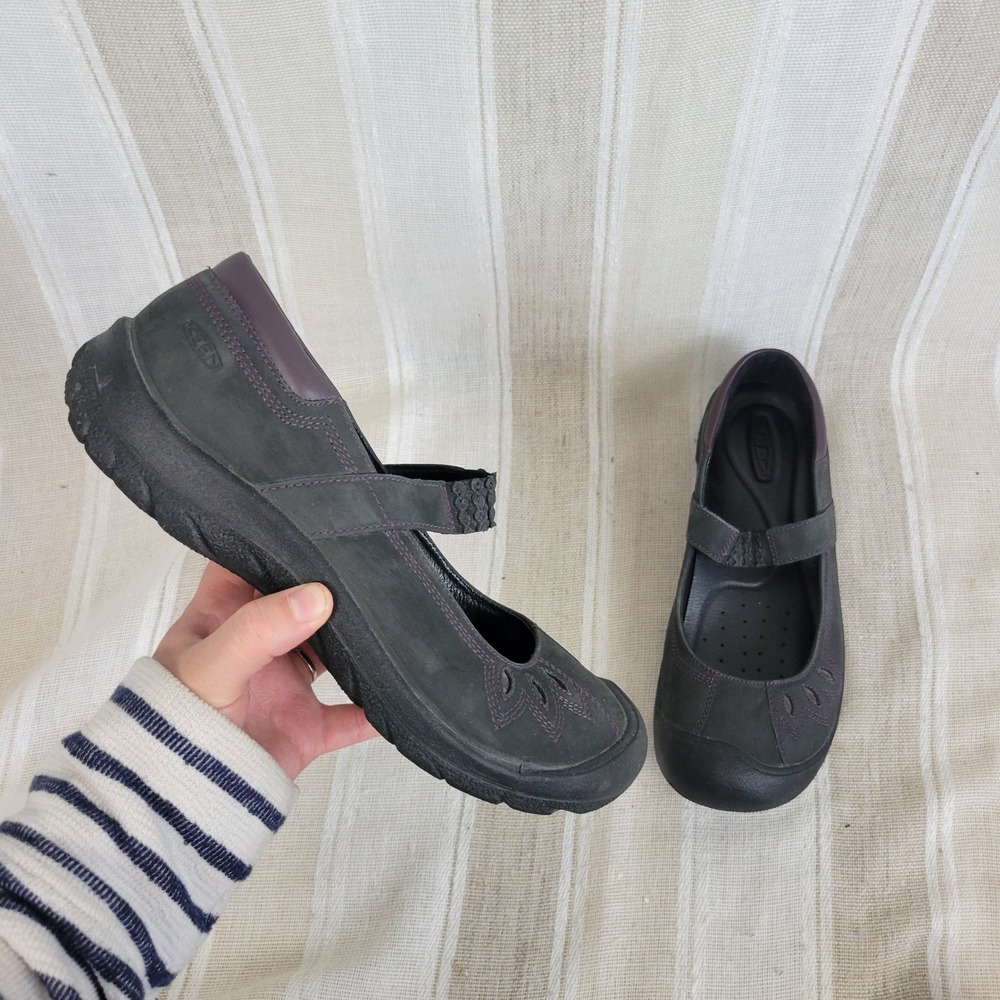 Keen Barika Mary Janes Shoes Gray Purple Size 9